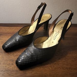 St John | Sequin Slingback Heels